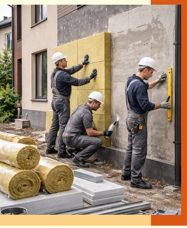 Утепление таунхауса в Александрове от 7712 руб/м2 — комплекс под ключ | ТепломастерЛкн