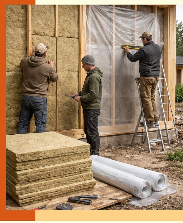 Утепление каркасного дома в Александрове под ключ с гарантией качества