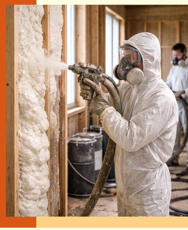 Утепление каркасного дома пенополиуретаном в Александрове