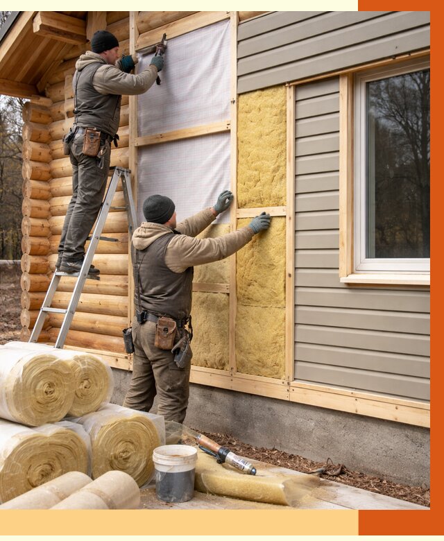 Утепление деревянного дома в Александрове от 6641 руб./м2 — заказать работы | ТепломастерЛкн