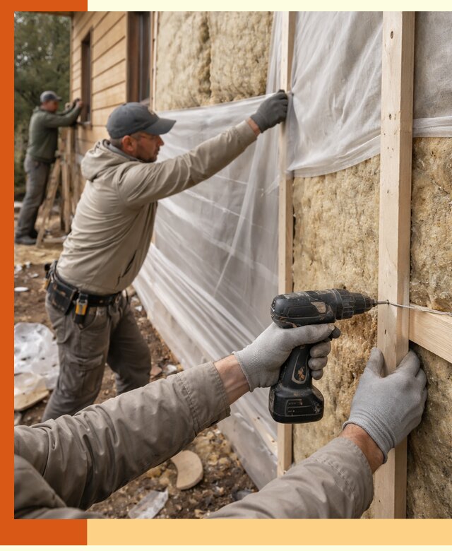 Утепление дома из бруса в Александрове качественно и долговечно