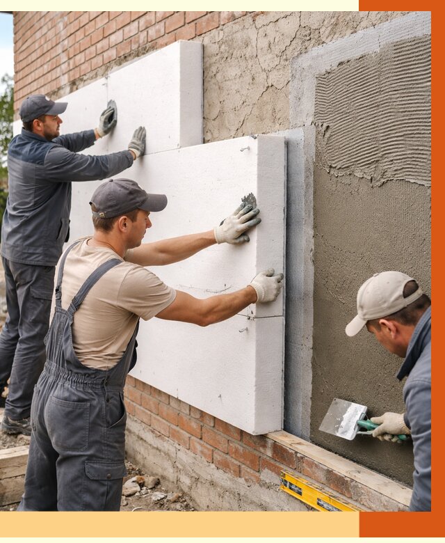 Утепление кирпичного дома в Александрове от 4499 руб. под ключ | ТепломастерЛкн