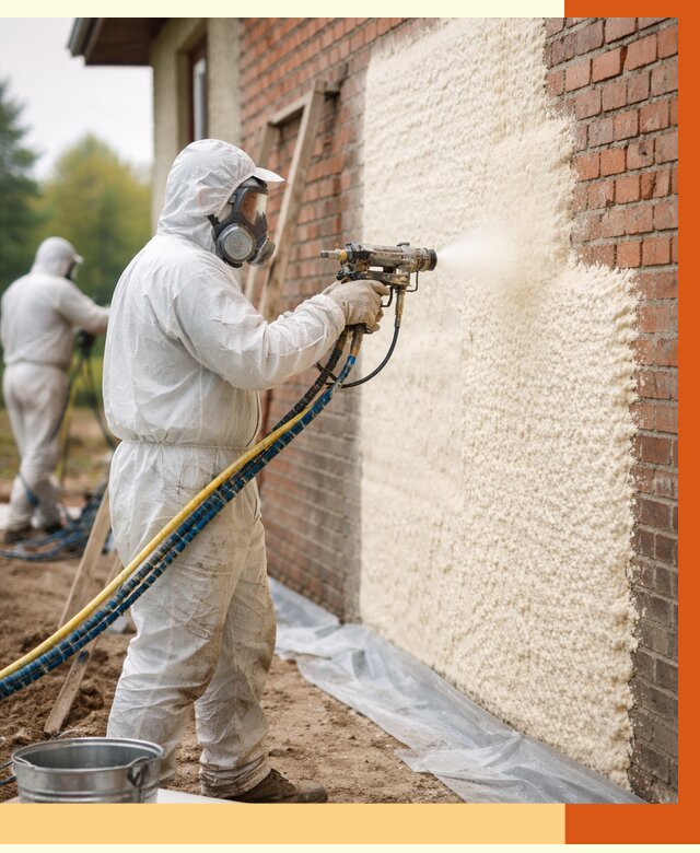 Утепление кирпичного дома ППУ в Александрове под ключ от 6962 руб. | ТепломастерЛкн