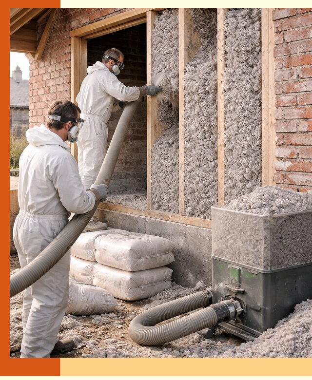 Утепление кирпичного дома эковатой в Александрове