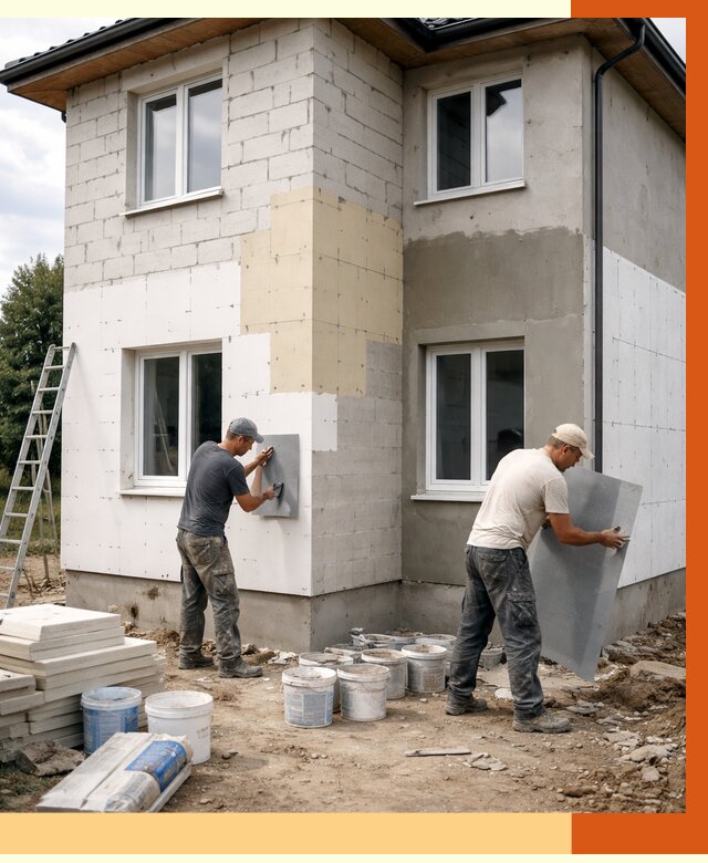 Утепление дома из газобетона в Александрове от 4499 руб./м² — заказать у ТепломастерЛкн