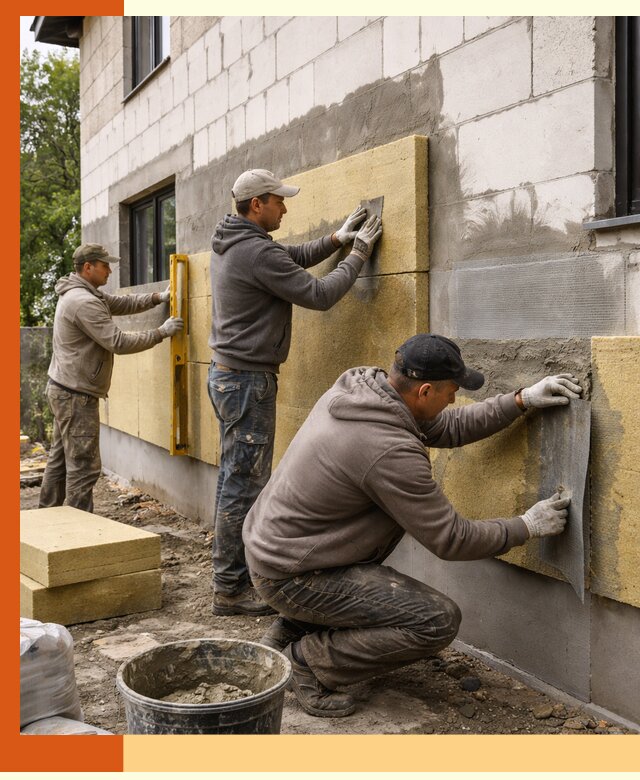 Утепление дома из газобетона в Александрове качественно и долговечно