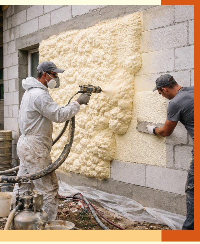 Утепление дома из газобетона ППУ в Александрове от 5141 руб./м² под ключ | ТепломастерЛкн