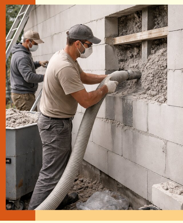 Утепление дома из газобетона эковатой в Александрове