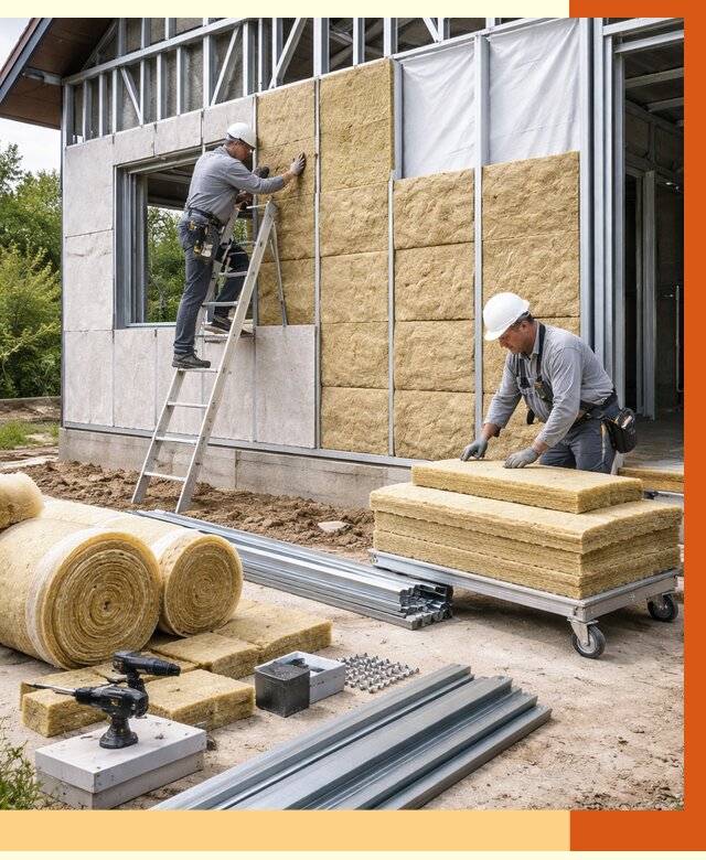 Утепление дома из ЛСТК в Александрове от 5570 руб./м² — профессионально | ТепломастерЛкн