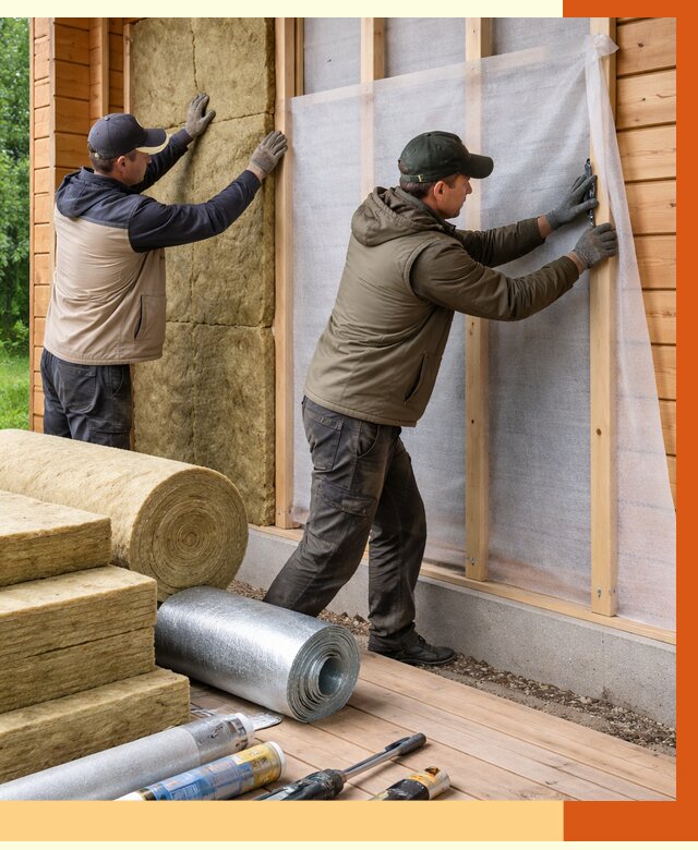 Утепление дома из двойного бруса в Александрове от 5141 руб./м² — ТепломастерЛкн под ключ