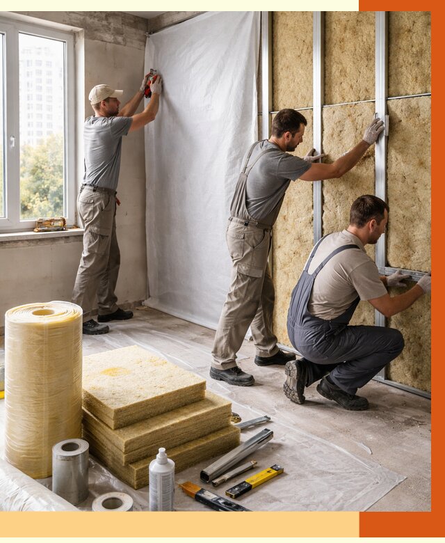 Утепление квартиры в Александрове от 4820 руб/м2 — утеплить квартиру изнутри и снаружи | ТепломастерЛкн