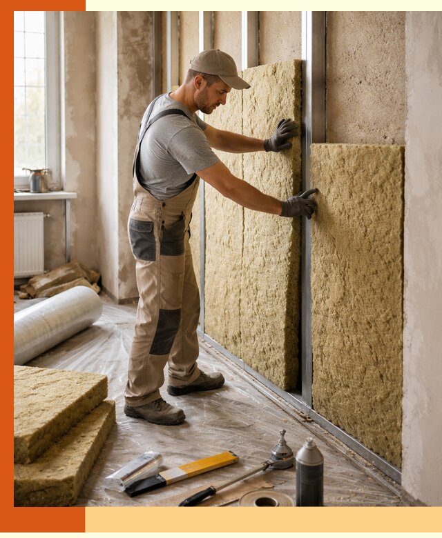 Утепление квартиры в Александрове — комплексная теплоизоляция стен и полов