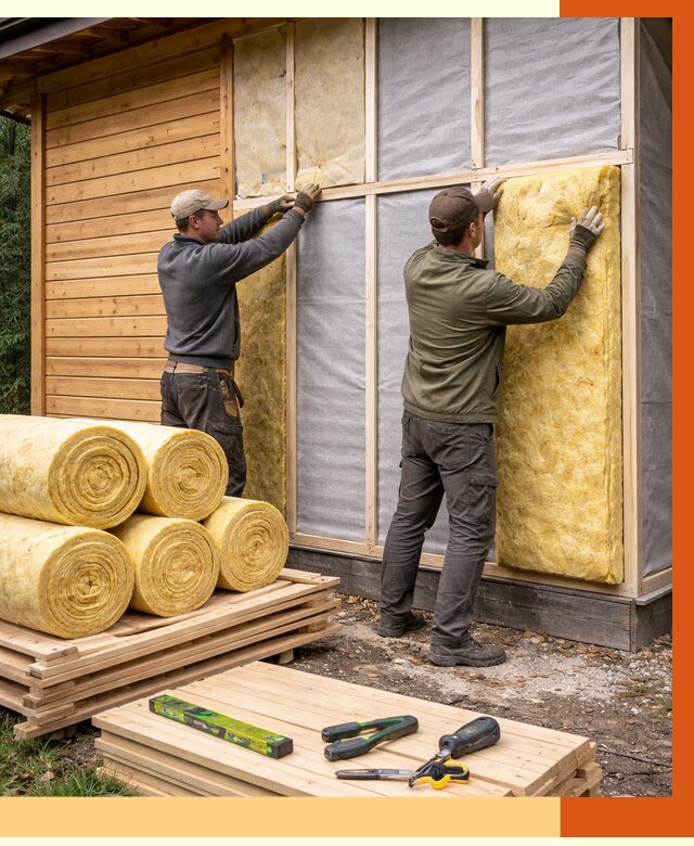 Утепление бани снаружи в Александрове от 91044 руб. под ключ | ТепломастерЛкн