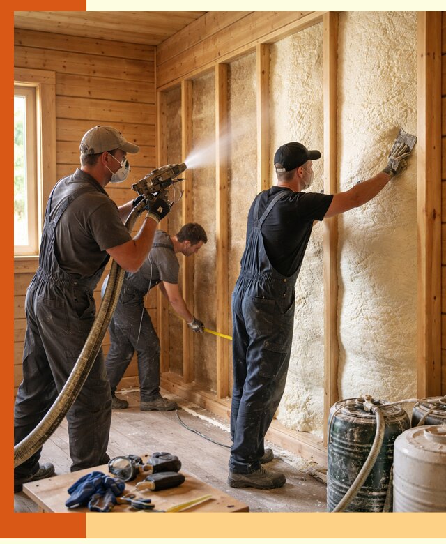 Утепление бани пенополиуретаном (ППУ) в Александрове