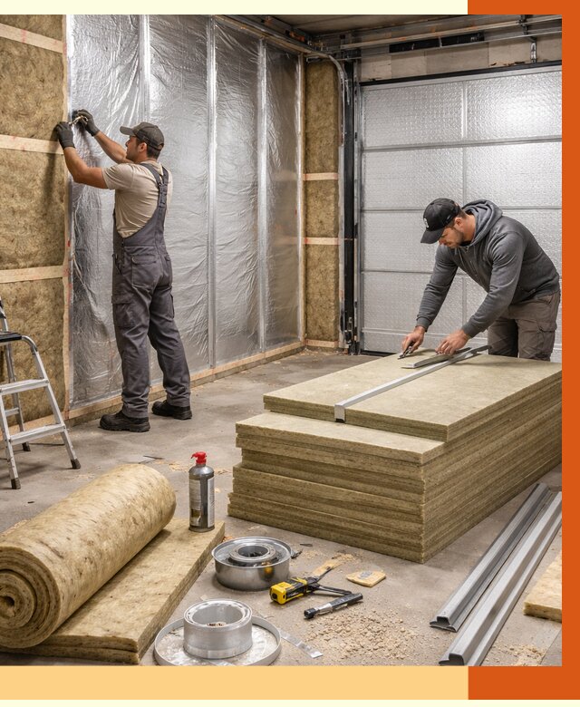 Утепление гаража в Александрове от 4820 руб/м2 — комплексное утепление ворот и стен | ТепломастерЛкн