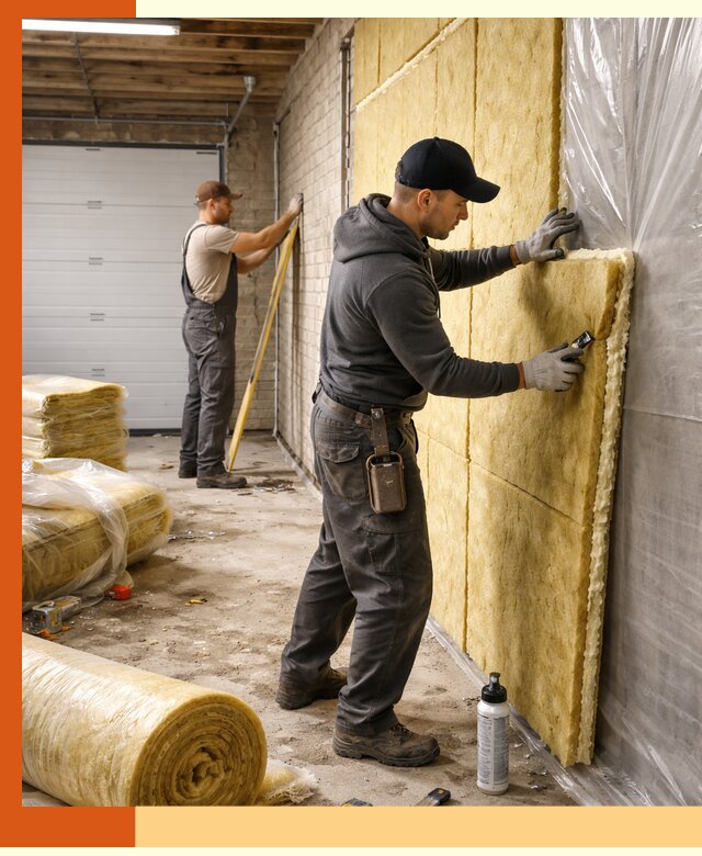 Утепление гаража под ключ в Александрове — все виды теплоизоляции