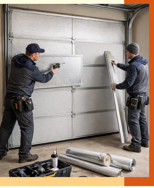 Утепление гаражных ворот в Александрове от 8408 руб/м2 — надежно и быстро | ТепломастерЛкн