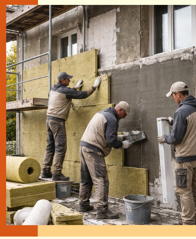 Утепление фасада зданий и домов в Александрове