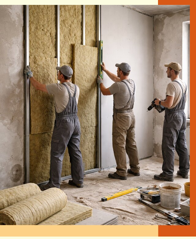 Утепление стен изнутри в Александрове от 2410 руб/м² под ключ | ТепломастерЛкн