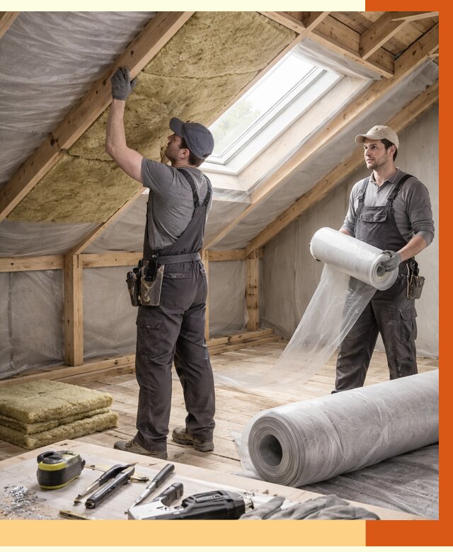 Утепление крыши изнутри мансарды в Александрове от 4499 руб./м² | ТепломастерЛкн