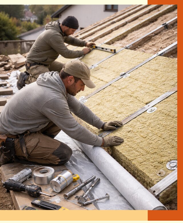 Утепление крыши снаружи в Александрове под ключ от 1285 руб./м2 | ТепломастерЛкн