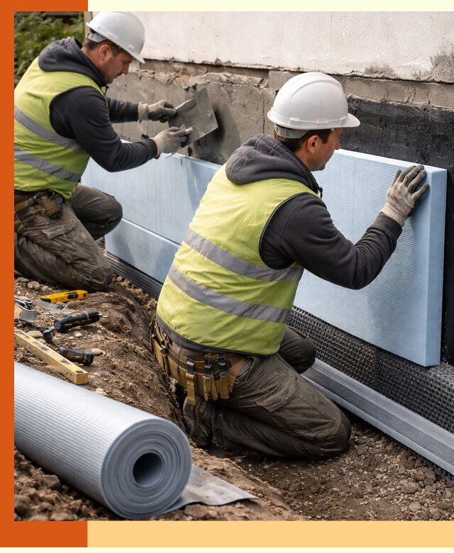 Утепление фундамента снаружи в Александрове — профессиональная теплоизоляция