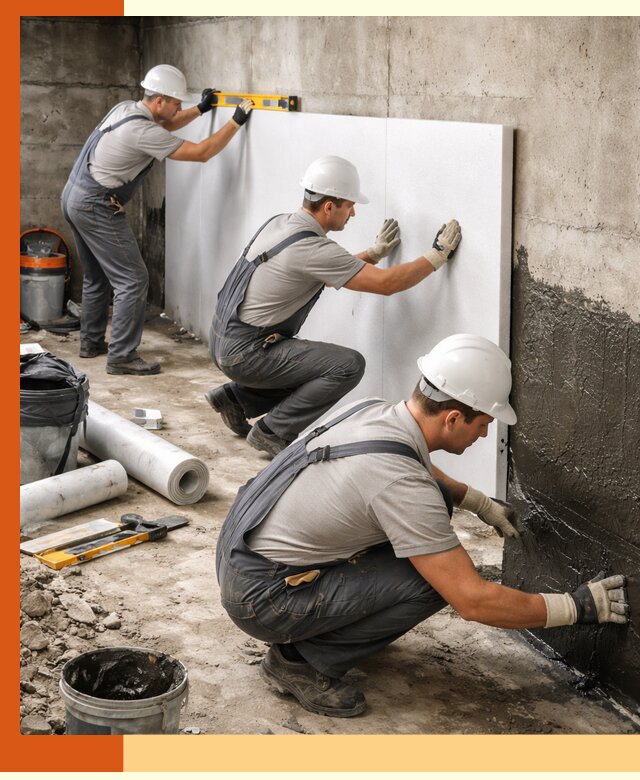 Утепление фундамента изнутри профессионально в Александрове