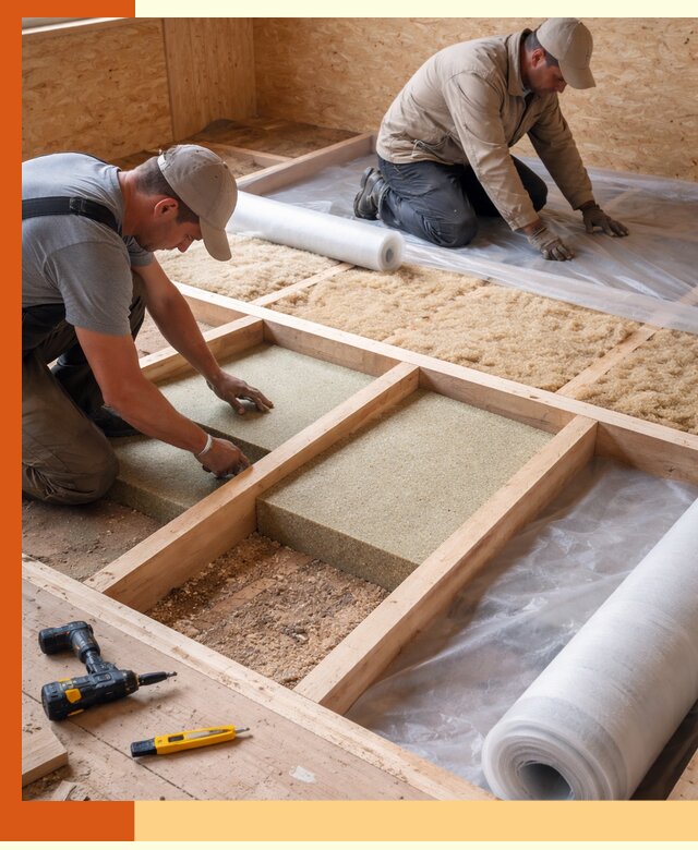 Профессиональное утепление деревянного пола в Александрове