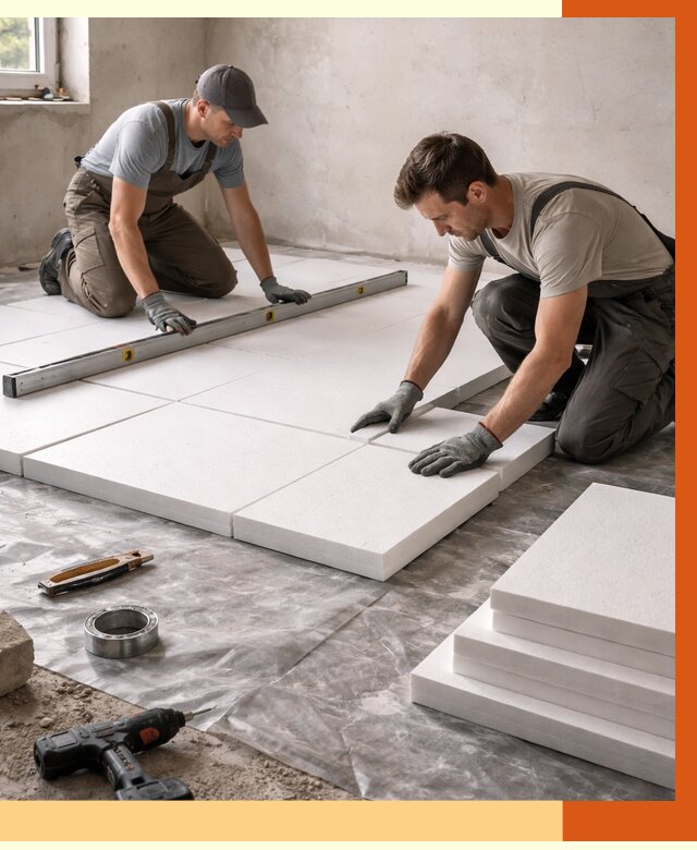 Утепление бетонного пола в Александрове от 2678 руб/м2 — монтаж и цена | ТепломастерЛкн