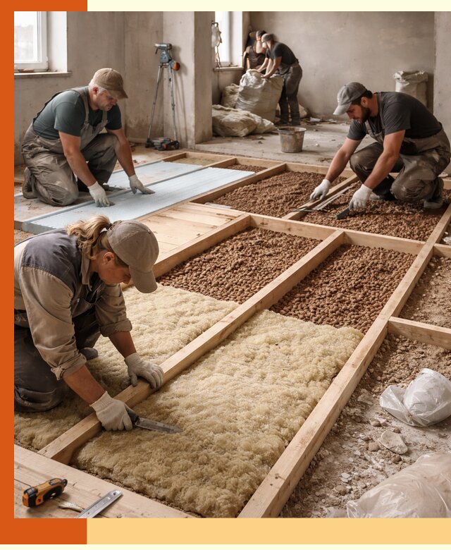 Утепление перекрытий жилых и промышленных зданий в Александрове