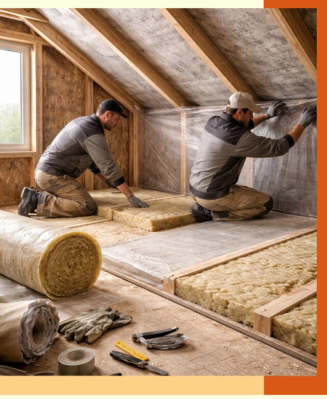 Утепление чердака в Александрове от 8033 руб/м² — теплоизоляция и комплексное утепление под ключ | ТепломастерЛкн