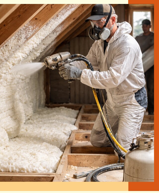 Утепление чердака ППУ в Александрове от 9233 руб./м2 — услуга под ключ | ТепломастерЛкн