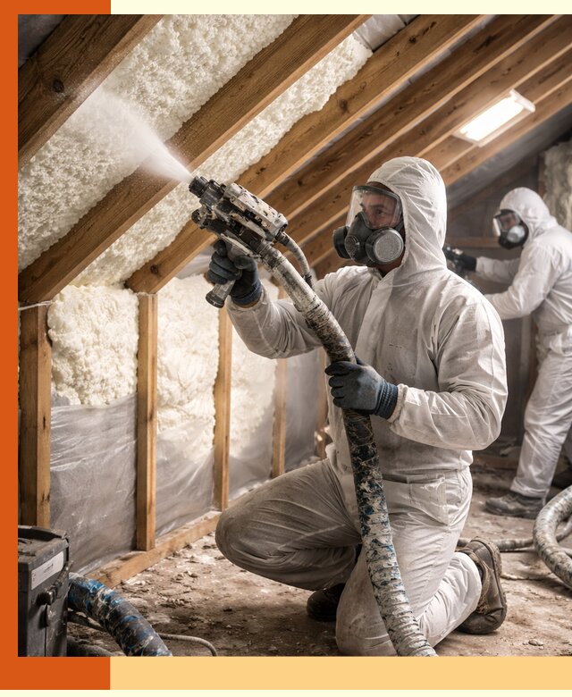 Утепление чердака пенополиуретаном (ППУ) в Александрове