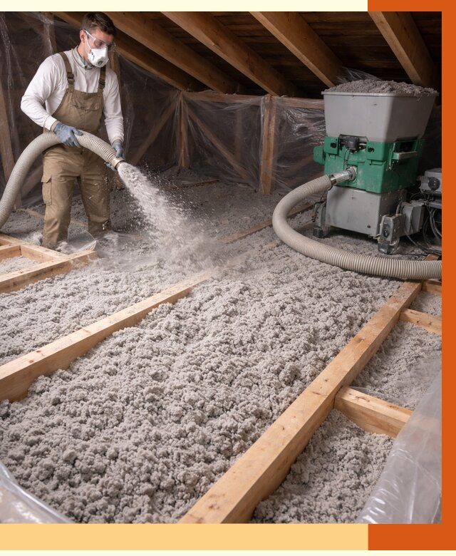 Утепление чердака эковатой в Александрове от 1553 руб/м2 — заказать у ТепломастерЛкн