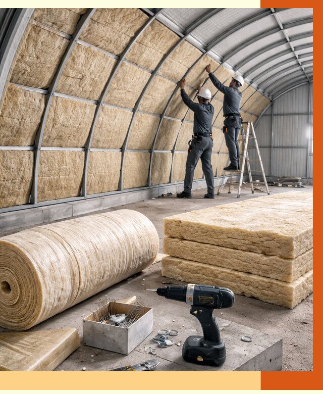 Утепление арочного ангара в Александрове от 3428 руб./м2 под ключ | ТепломастерЛкн