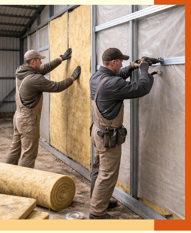 Утепление металлического ангара в Александрове от 5088 руб/м2 — услуги под ключ | ТепломастерЛкн