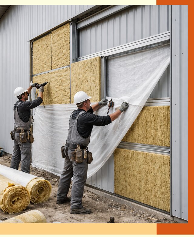 Утепление металлического склада в Александрове от 4820 руб/м2 — комплексное утепление под ключ | ТепломастерЛкн