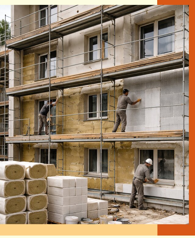 Утепление гостиницы в Александрове от 7712 руб./м2 — комплексно, ППУ, под ключ | ТепломастерЛкн