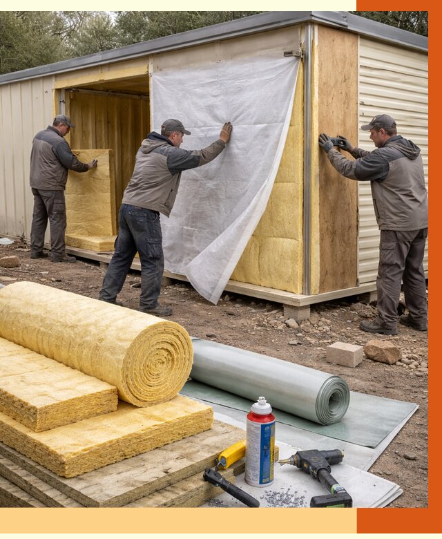 Утепление строительной бытовки в Александрове от 13389 руб. под ключ | ТепломастерЛкн