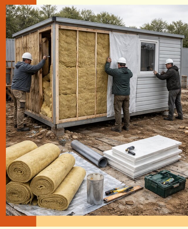 Утепление строительной бытовки под ключ в Александрове для любых условий