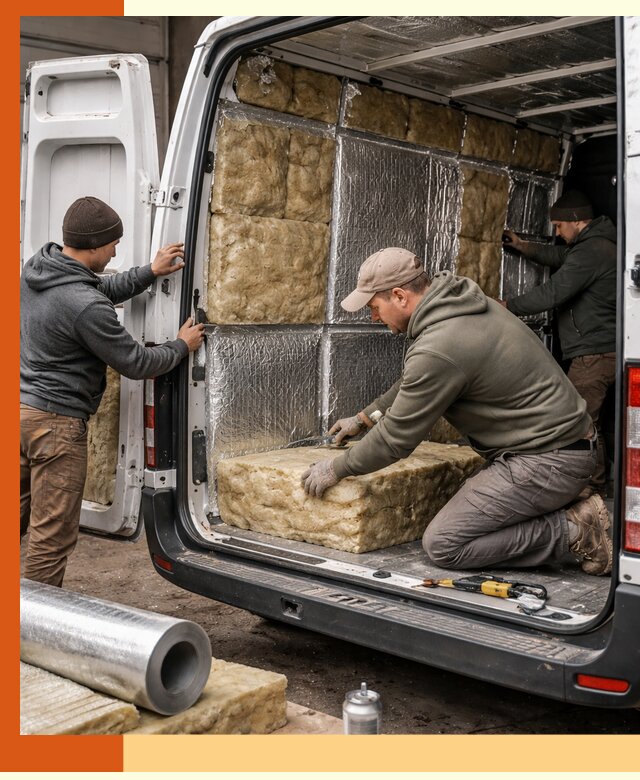 Утепление фургона в Александрове: профессиональная теплоизоляция и шумоизоляция