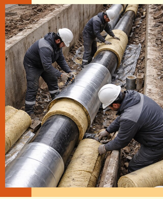 Утепление теплотрассы в Александрове: утеплительные работы и материалы