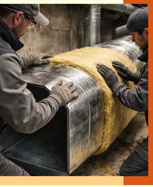 Утепление воздуховодов в Александрове от 4499 руб. — теплоизоляция вентиляции | ТепломастерЛкн