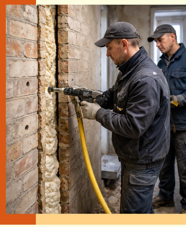 Межстеновое утепление пенополиуретаном в Александрове