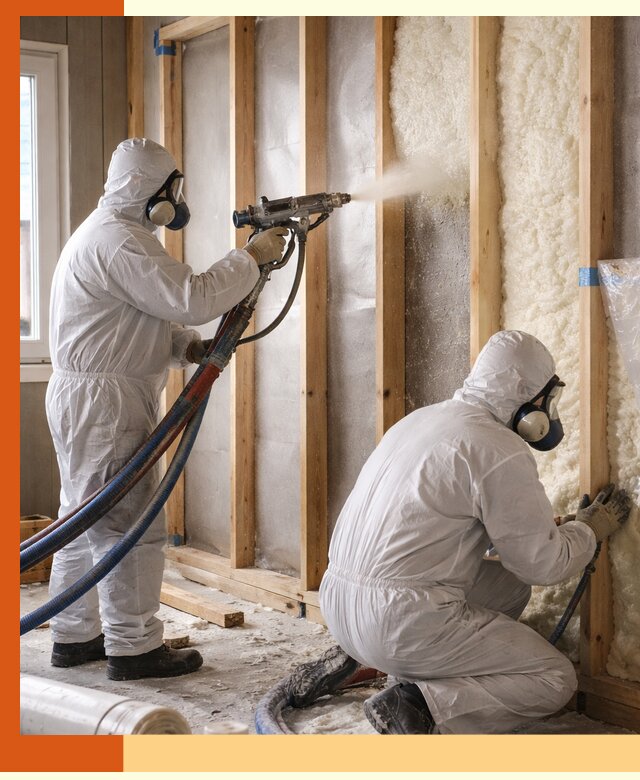 Утепление каркасной стены ППУ в Александрове для домов и коттеджей