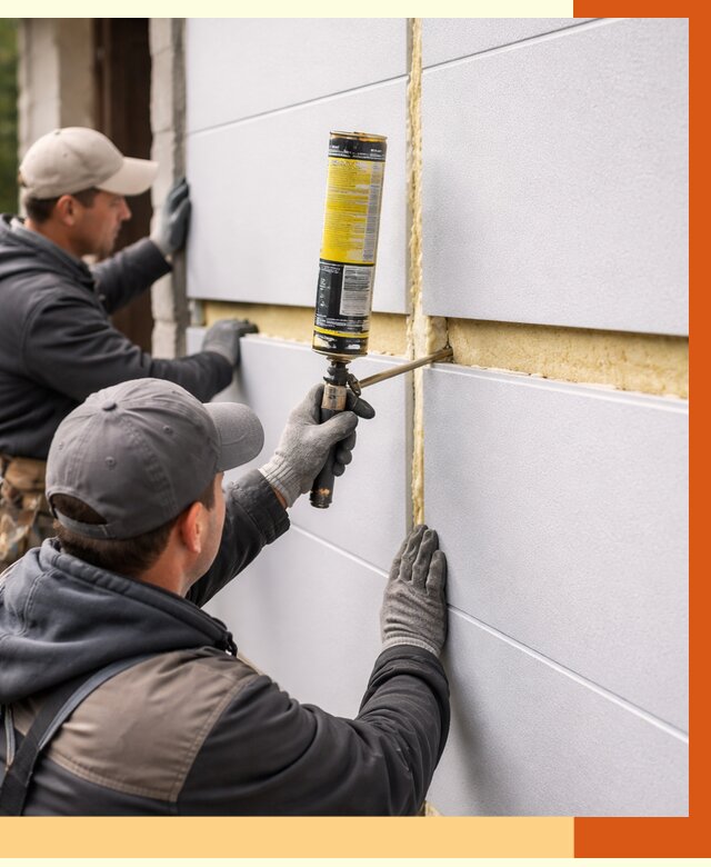 Утепление сэндвич панелей ППУ в Александрове от 4499 руб. за м2 | ТепломастерЛкн