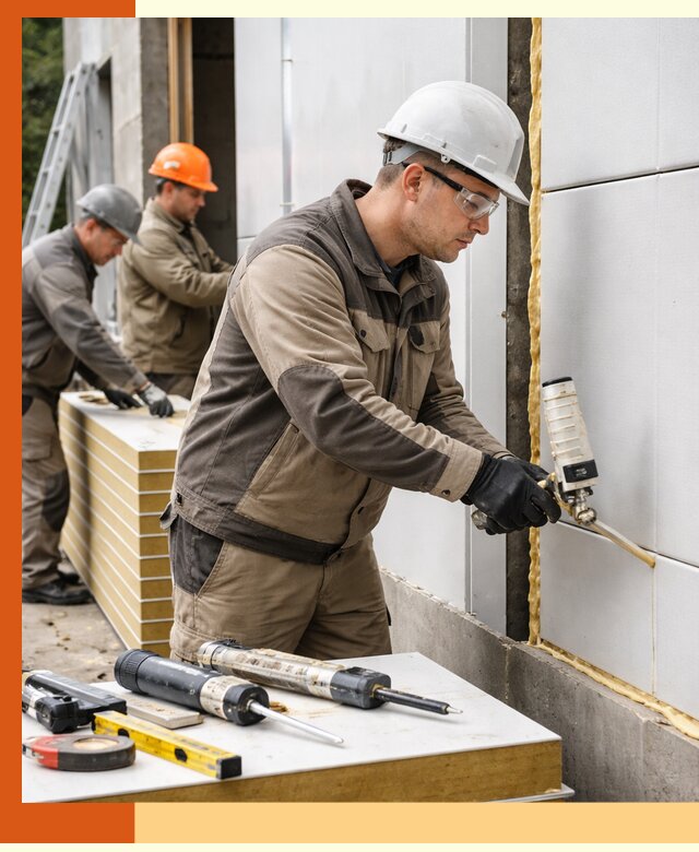 Утепление сэндвич-панелей пенополиуретаном в Александрове