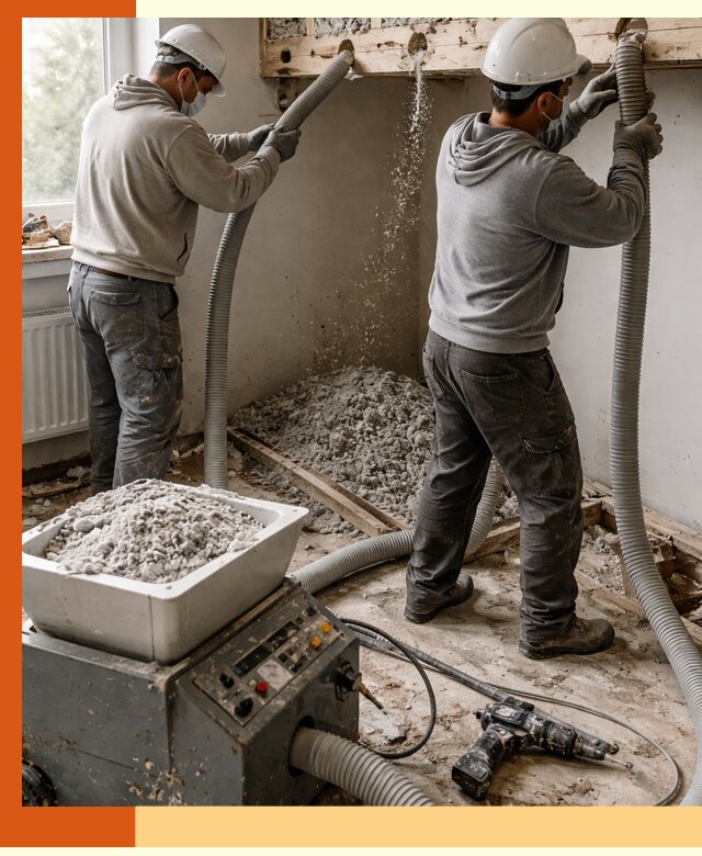 Заполнение пустот перекрытий пеной и наполнителями в Александрове