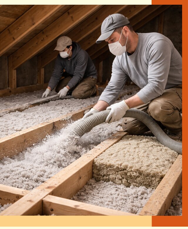 Заполнение полостей чердачного перекрытия в Александрове от 4820 руб. | ТепломастерЛкн