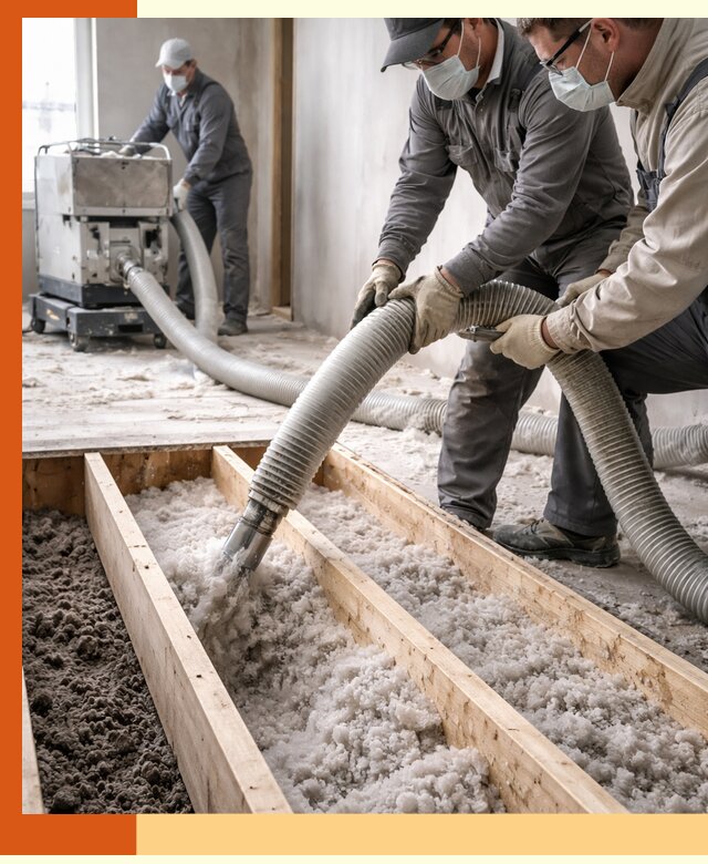 Заполнение полостей межэтажного перекрытия в Александрове эффективно и герметично